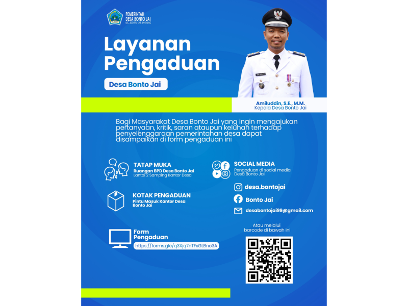 Layanan Pengaduan Desa Bonto Jai